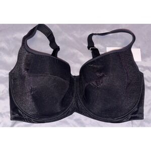 NEW HSIA Black Full Figure Full Coverage Underwire Molded Bra, Size 40G